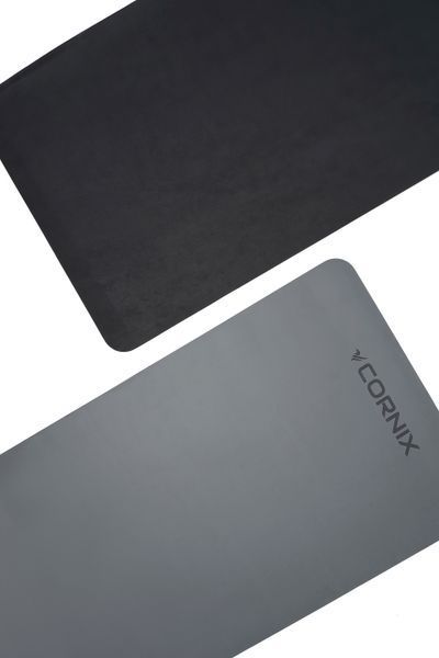 Килимок спортивний Cornix PU 183 x 68 x 0.4 см для йоги та фітнесу XR-0320 Grey 5115 фото