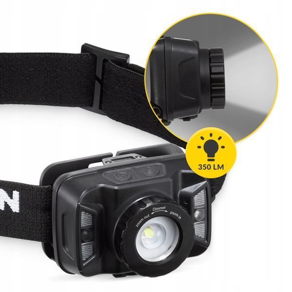 Ліхтар налобний Mountain Goat LED 350 lm акумуляторний, з регулюванням нахилу Black (P-5907739318411) 5592 фото