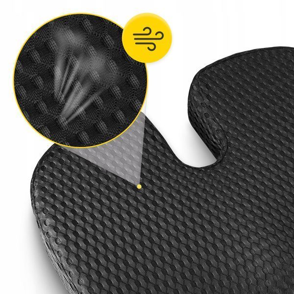 Ортопедична подушка 4FIZJO для сидіння 35 x 45 x 7 см Black (P-5907739318794) 4942 фото