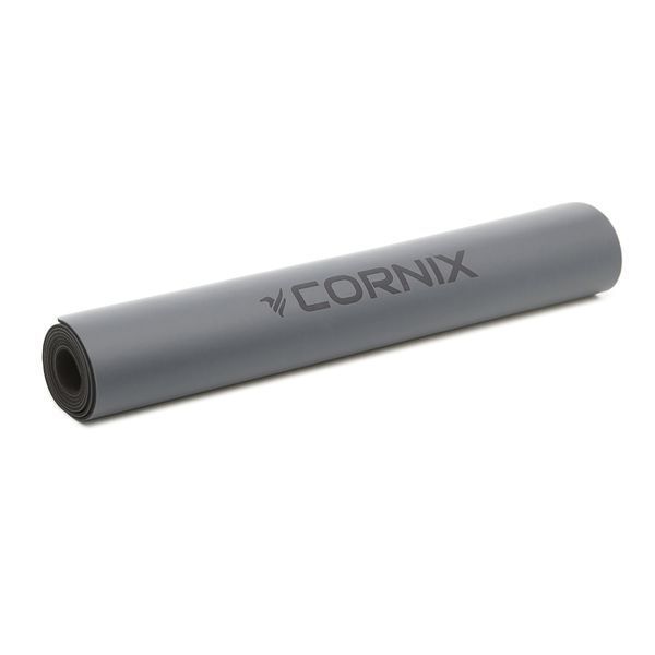 Килимок спортивний Cornix PU 183 x 68 x 0.4 см для йоги та фітнесу XR-0320 Grey 5115 фото