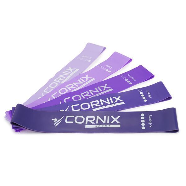 Резинки для фітнесу Cornix Mini Power Band набір 5 шт 1-20 кг XR-0253 4718 фото