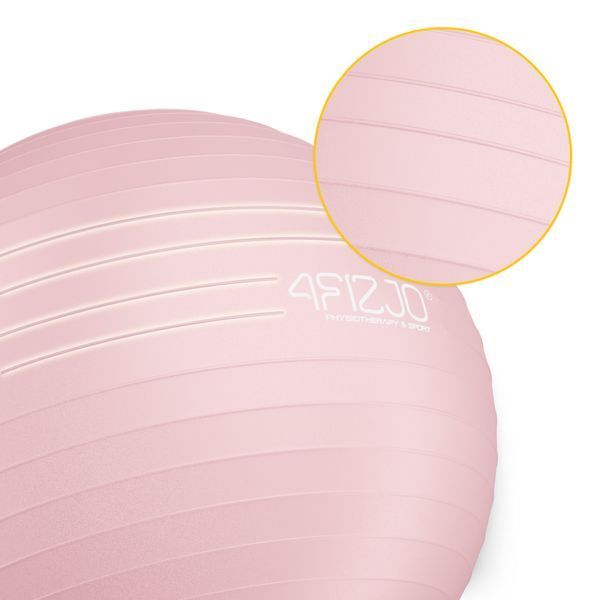 М'яч для фітнесу (фітбол) 4FIZJO 55 см Anti-Burst Pink (P-5907739316271) 4404 фото