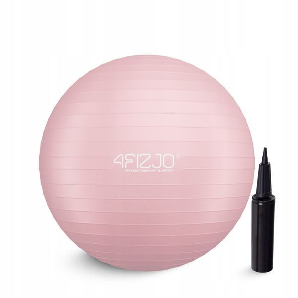 М'яч для фітнесу (фітбол) 4FIZJO 55 см Anti-Burst Pink (P-5907739316271) 4404 фото