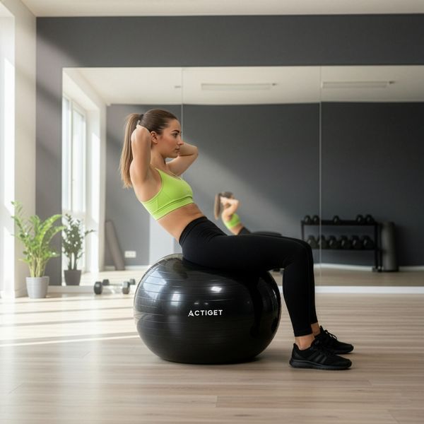 М'яч для фітнесу (фітбол) Actiget 85 см з насосом ACT0148 Black 5881 фото