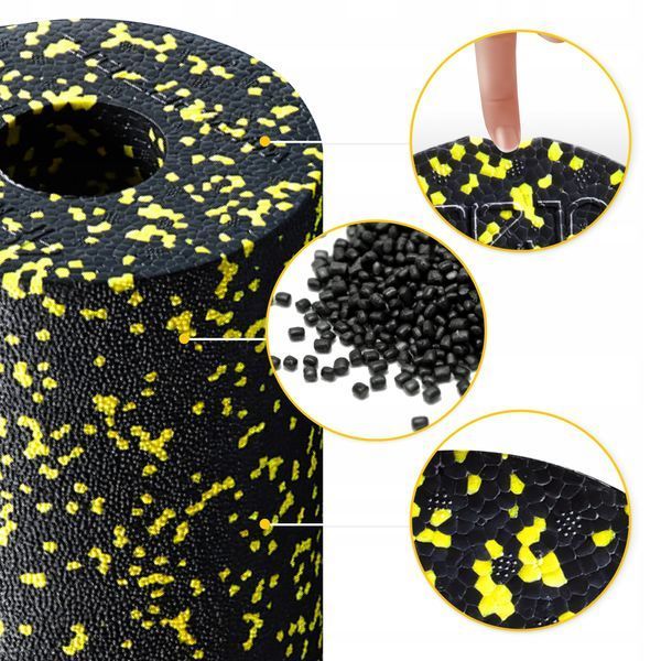 Масажний ролик 4FIZJO EPP PRO+ 33 x 14 см (валик, роллер) гладкий Black/Yellow (P-5907222931431) 1870 фото