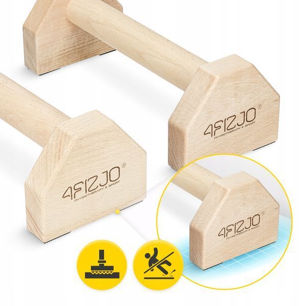 Упори для віджимань (паралетси) 4FIZJO 30 см дерев'яні (P-5905973407052) 5603 фото
