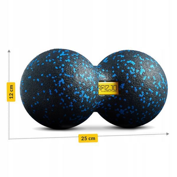 Масажний м'яч подвійний 4FIZJO EPP DuoBall 12 Black/Blue (P-5907222931349) 1370 фото