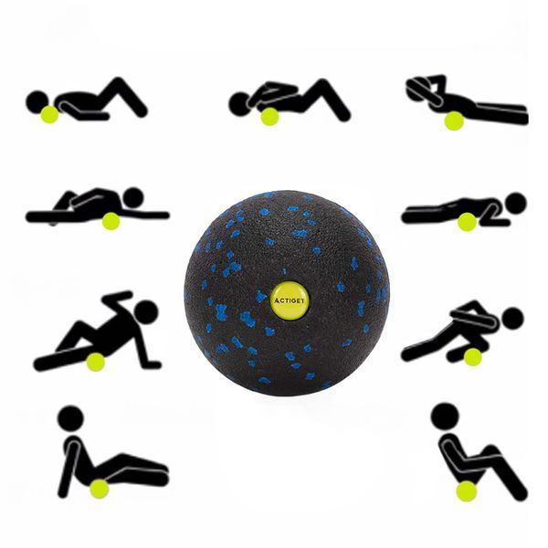 Масажний м'яч Actiget EPP 8 см ACT0095 Black/Blue 5832 фото