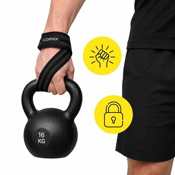Лямки атлетичні для тяги Cornix Lifting Straps XR-0503 Black 5932 фото
