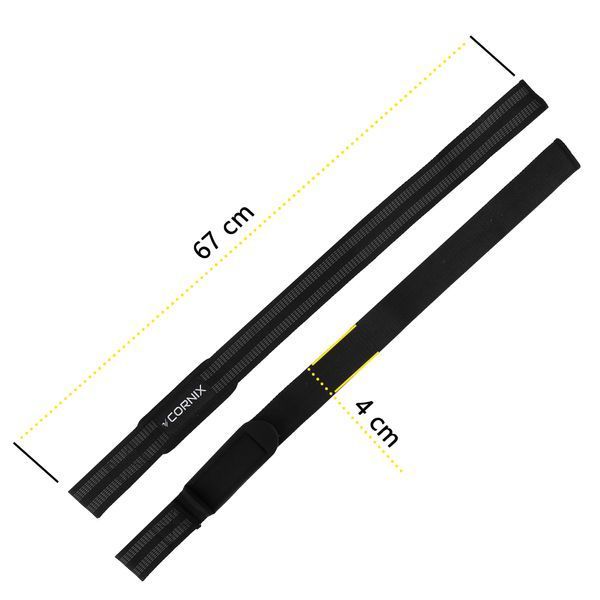 Лямки атлетичні для тяги Cornix Lifting Straps XR-0503 Black 5932 фото