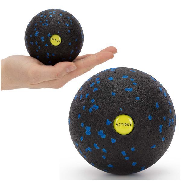 Масажний м'яч Actiget EPP 8 см ACT0095 Black/Blue 5832 фото