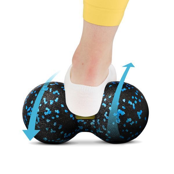 Масажний м'яч подвійний 4FIZJO EPP DuoBall 12 Black/Blue (P-5907222931349) 1370 фото