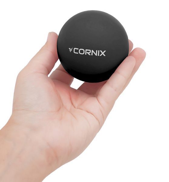 Масажний м'яч Cornix Lacrosse Ball 6.3 см XR-0118 Black 4457 фото