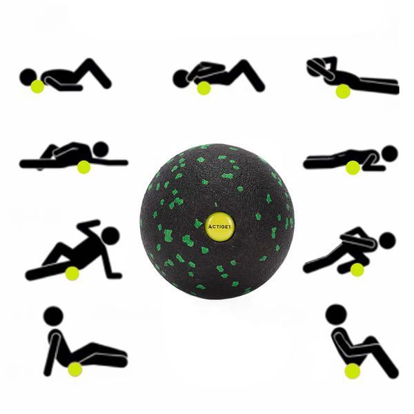 Масажний м'яч Actiget EPP 8 см ACT0096 Black/Green 5833 фото