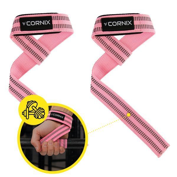 Лямки атлетичні для тяги Cornix Lifting Straps XR-0504 Pink 5933 фото