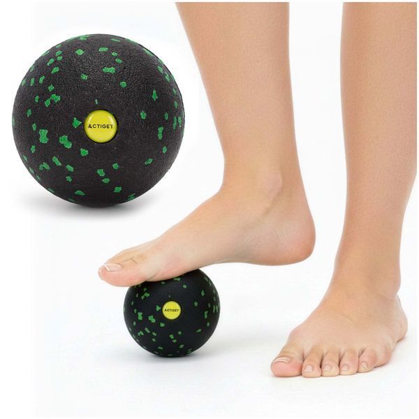 Масажний м'яч Actiget EPP 8 см ACT0096 Black/Green 5833 фото
