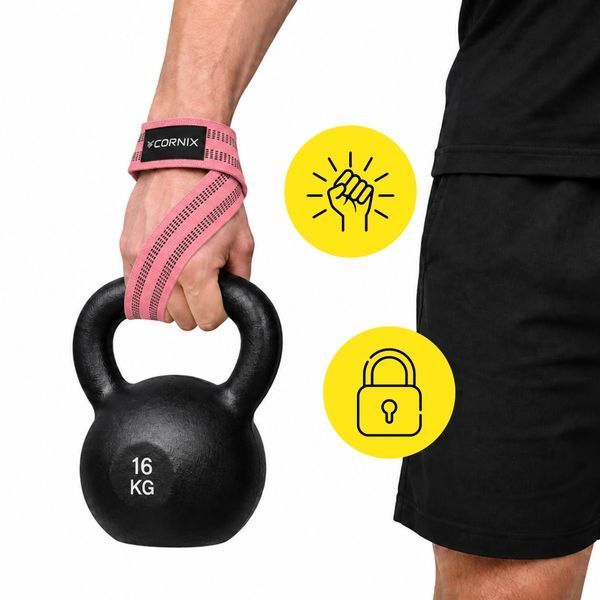 Лямки атлетичні для тяги Cornix Lifting Straps XR-0504 Pink 5933 фото
