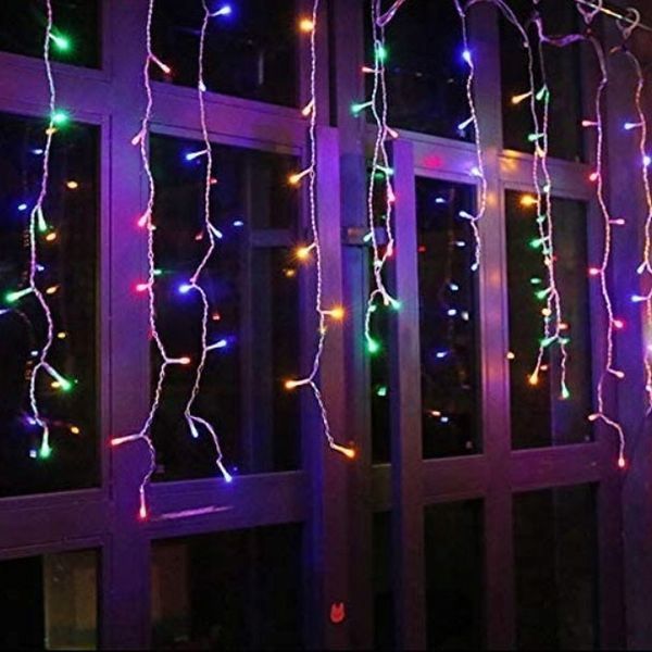 Гірлянда бахрома вулична (зовнішня) Springos 8 м 200 LED CL0203 Mix 3136 фото