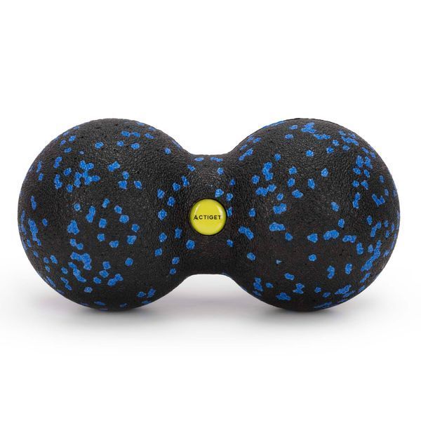Масажний м'яч подвійний Actiget EPP 8 x 16 см ACT0097 Black/Blue 5834 фото