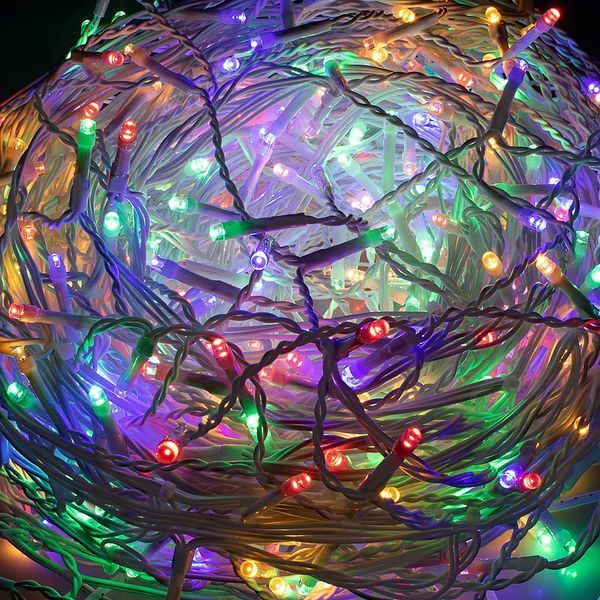 Гірлянда бахрома вулична (зовнішня) Springos 8 м 200 LED CL0203 Mix 3136 фото