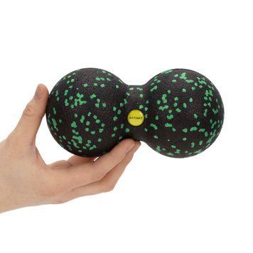 Масажний м'яч подвійний Actiget EPP 8 x 16 см ACT0098 Black/Green 5835 фото