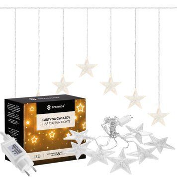 Гірлянда бахрома вулична (зовнішня) Springos 2 м 70 LED CL4016 Warm White 3361 фото