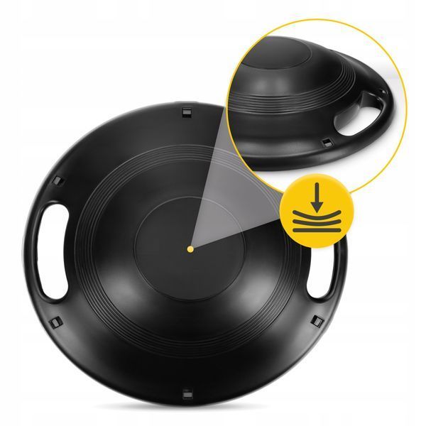 Балансувальна платформа 4FIZJO кругла, пластикова Black (P-5905973400633) 4958 фото