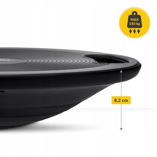 Балансувальна платформа 4FIZJO кругла, пластикова Black (P-5905973400633) 4958 фото