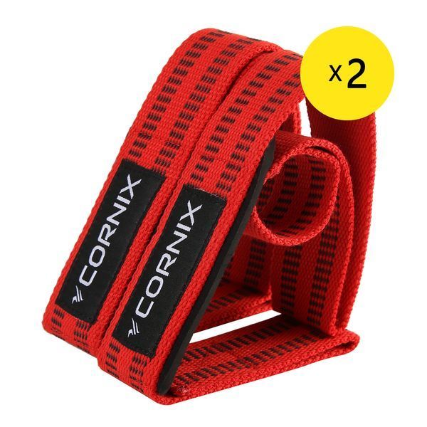 Лямки атлетичні для тяги Cornix Lifting Straps XR-0505 Red 5935 фото