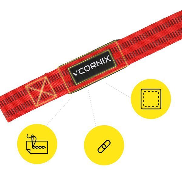 Лямки атлетичні для тяги Cornix Lifting Straps XR-0505 Red 5935 фото