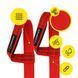 Лямки атлетичні для тяги Cornix Lifting Straps XR-0505 Red 5935 фото 4
