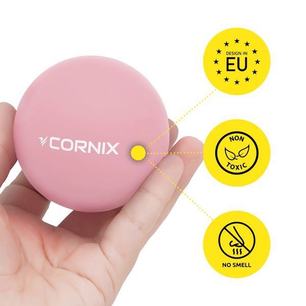 Масажний м'яч Cornix Lacrosse Ball 6.3 см XR-0121 Pink 4460 фото
