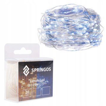 Гірлянда на батарейках Springos 1.9 м 20 LED CL0010 Cold White/Blue 3140 фото