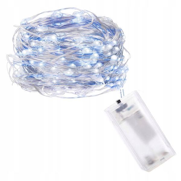 Гірлянда на батарейках Springos 1.9 м 20 LED CL0010 Cold White/Blue 3140 фото