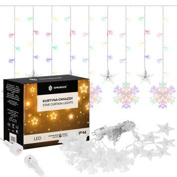 Гірлянда бахрома вулична (зовнішня) Springos 2.7 м 138 LED CL4019 Mix 3364 фото