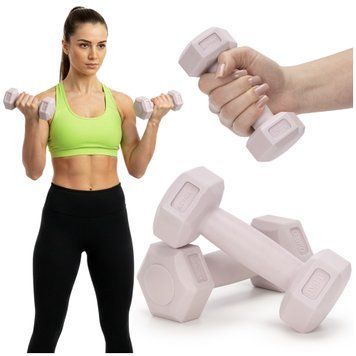 Гантелі Actiget Hex 2 x 0.5 кг ACT0155 Light Pink 5888 фото