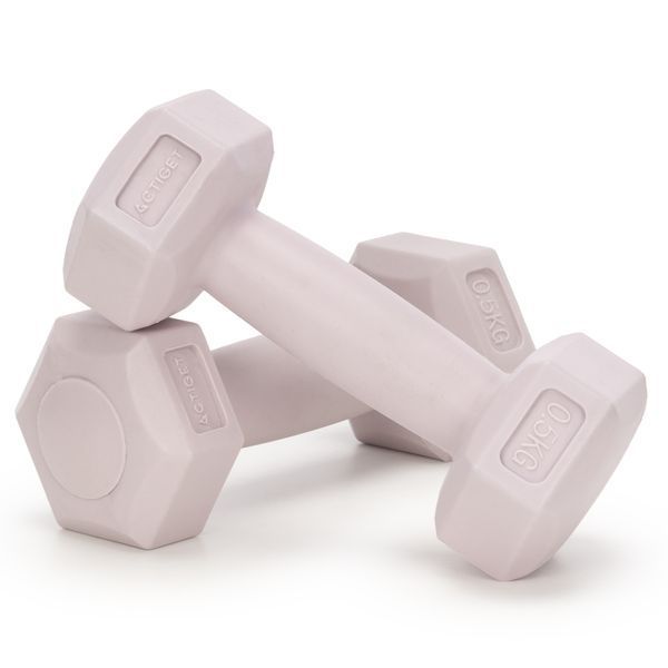 Гантелі Actiget Hex 2 x 0.5 кг ACT0155 Light Pink 5888 фото