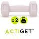 Гантелі Actiget Hex 2 x 0.5 кг ACT0155 Light Pink 5888 фото 6