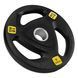 Диск олімпійський Cornix 1 x 10 кг 51 мм металевий, прогумований XR-0426 Black 5763 фото 1