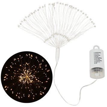 Гірлянда феєрверк на батарейках Springos 3D 100 LED CL0181 Warm White 3365 фото