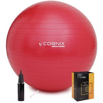М'яч для фітнесу (фітбол) Cornix 55 см Anti-Burst XR-0018 Red 3809 фото