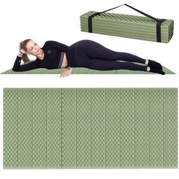 Каримат туристичний Springos XPE 182 x 60 x 0.8 cм складний PM0010 Green/Grey 5922 фото