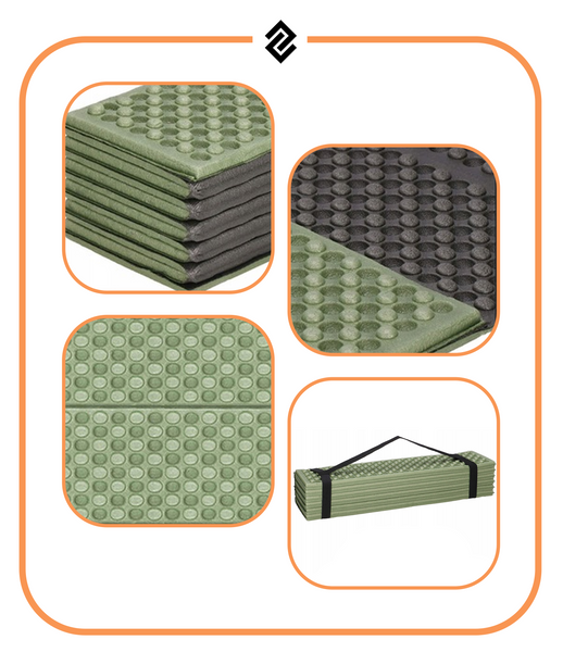 Каримат туристичний Springos XPE 182 x 60 x 0.8 cм складний PM0010 Green/Grey 5922 фото