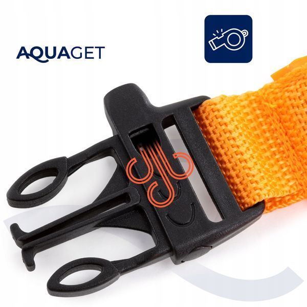 Буй для плавання Aquaget 2 в 1 36 л надувний AQ0036 Orange 6002 фото