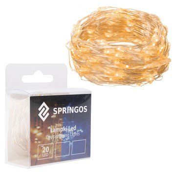 Гірлянда на батарейках Springos 1.9 м 20 LED CL0005 Warm White 3144 фото