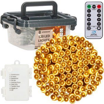 Гірлянда на батарейках Springos 9 м 120 LED CL0171 Warm White 3367 фото
