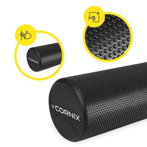 Масажний ролик Cornix EVA+ 60 x 15 см (валик, роллер) XR-0310 Black 5085 фото