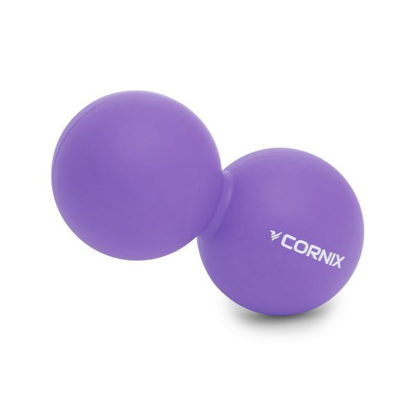 Масажний м'яч Cornix Lacrosse DuoBall 6.3 x 12.6 см XR-0114 Purple 4465 фото