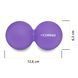 Масажний м'яч Cornix Lacrosse DuoBall 6.3 x 12.6 см XR-0114 Purple 4465 фото 4