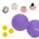 Масажний м'яч Cornix Lacrosse DuoBall 6.3 x 12.6 см XR-0114 Purple 4465 фото 7